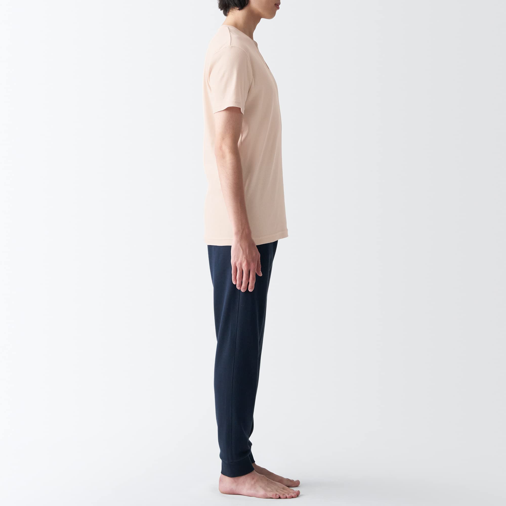 ARGUE ベージュ Vネック 半袖シャツ ARGUE ベージュ Vネック 半袖シャツ